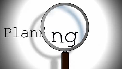 planning magnifying glass