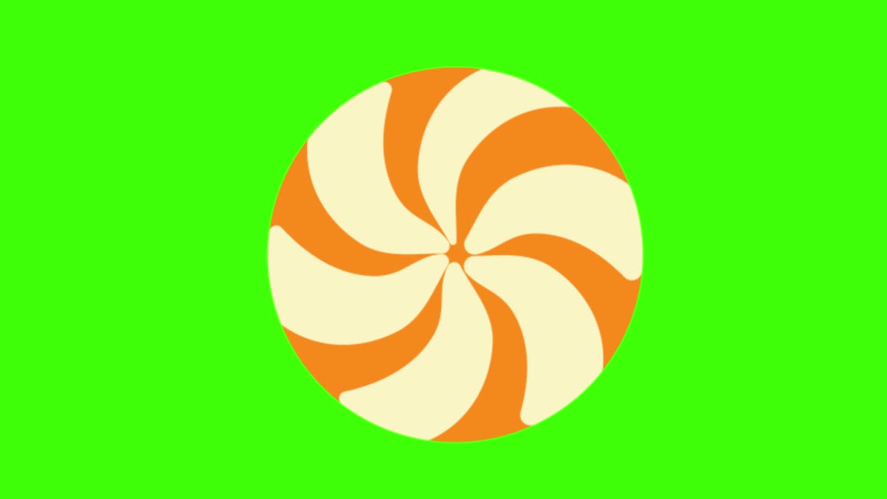 icono de un caramelo sabroso apareciendo en la pantalla verde