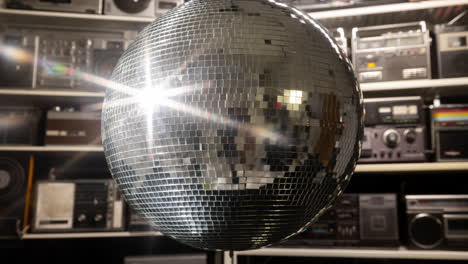 discoball and ghettoblaster wall