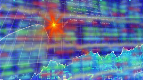 animación del procesamiento de datos financieros en la oficina