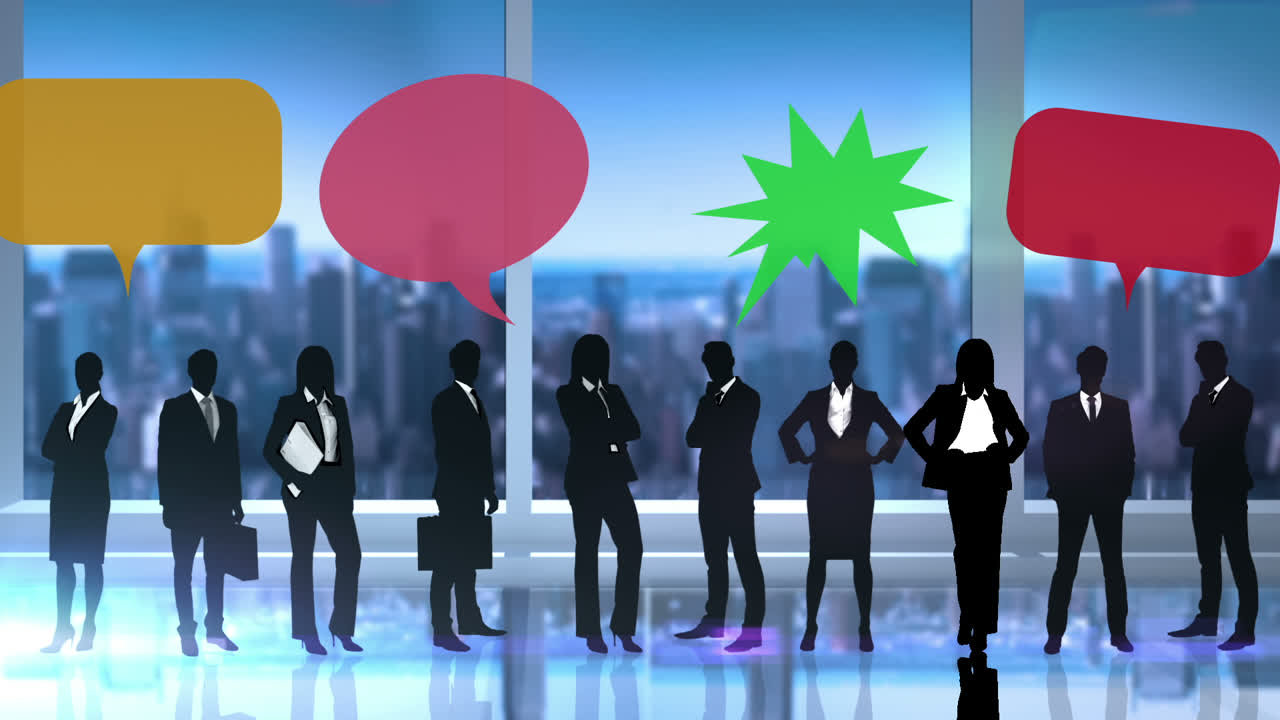 사업가들의 검은 실루