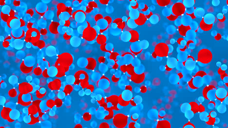 H2O-Molekül-Atom-Animationsschleife,-Kachelhintergrund,-Suppe-Stilisiert