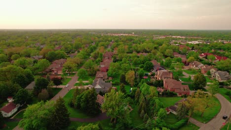 residential neighborhoods, tree-lined streets, and suburban homes