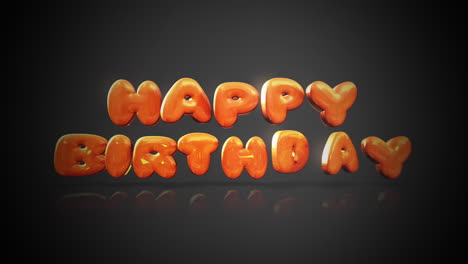 Stylischer-3D-Happy-Birthday-Text-Mit-Reflektierenden-Orangen-Und-Schwarzen-Buchstaben