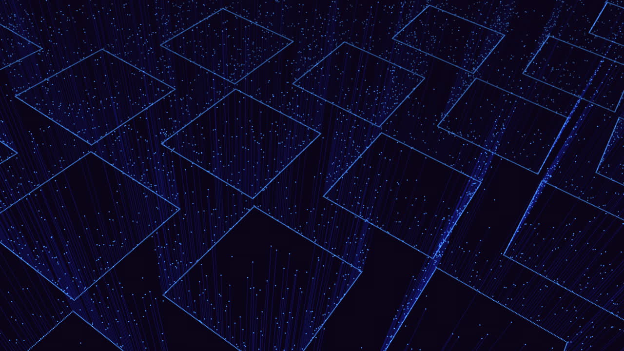 Abstract blue and black grid pattern