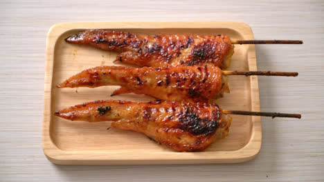 grilled-or-barbecue-chicken-wings-skewer