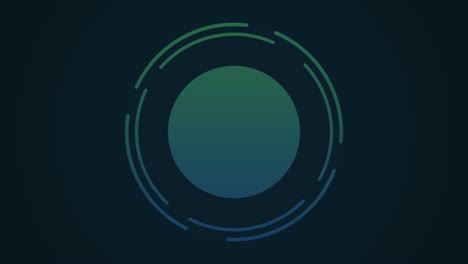 círculos verdes y azules de gradiente