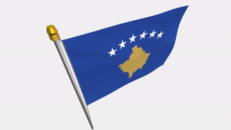 un video de bucle con un canal alfa de la bandera de kosovo con un fondo transparente.