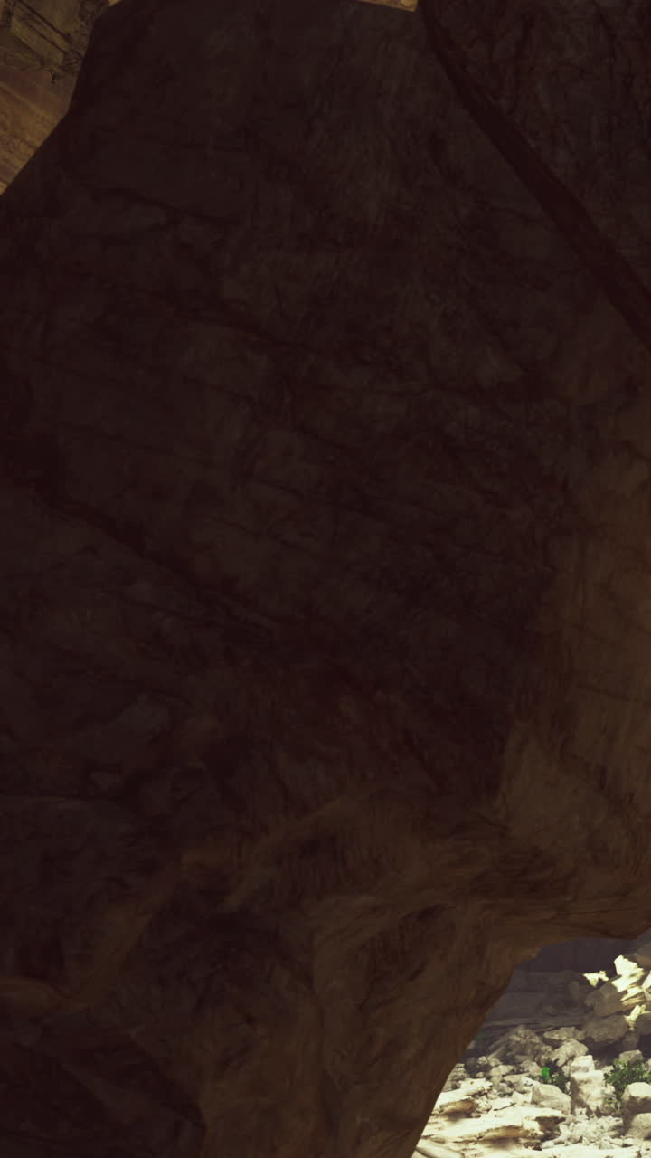 Sunset view at a rocky landscape in nature during the evening hours
