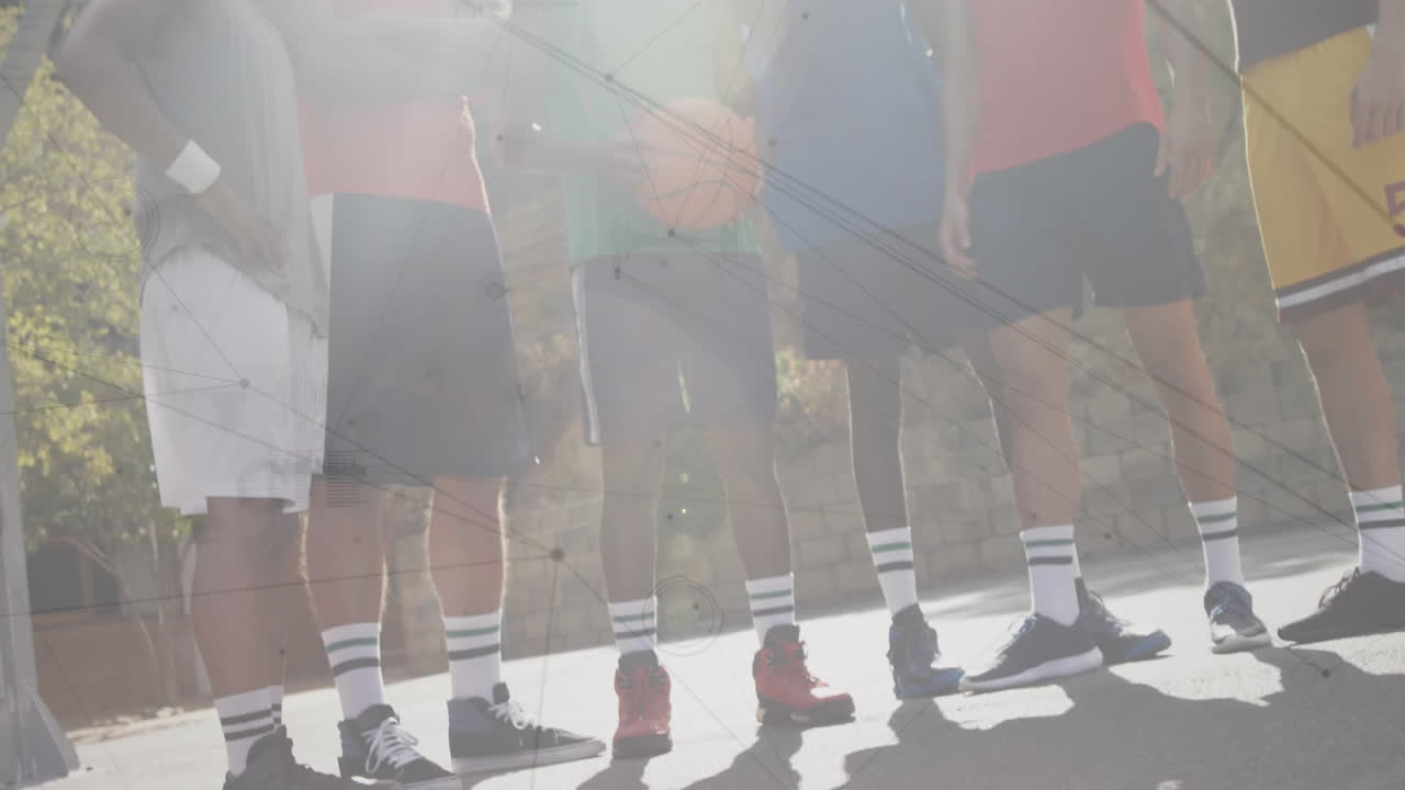 야외에서 농구 선수들에 대한 연결 네트워크의 활성화