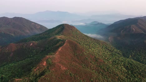 aerial shot of forest mountain of lui ta shek sai kung ,hong kong