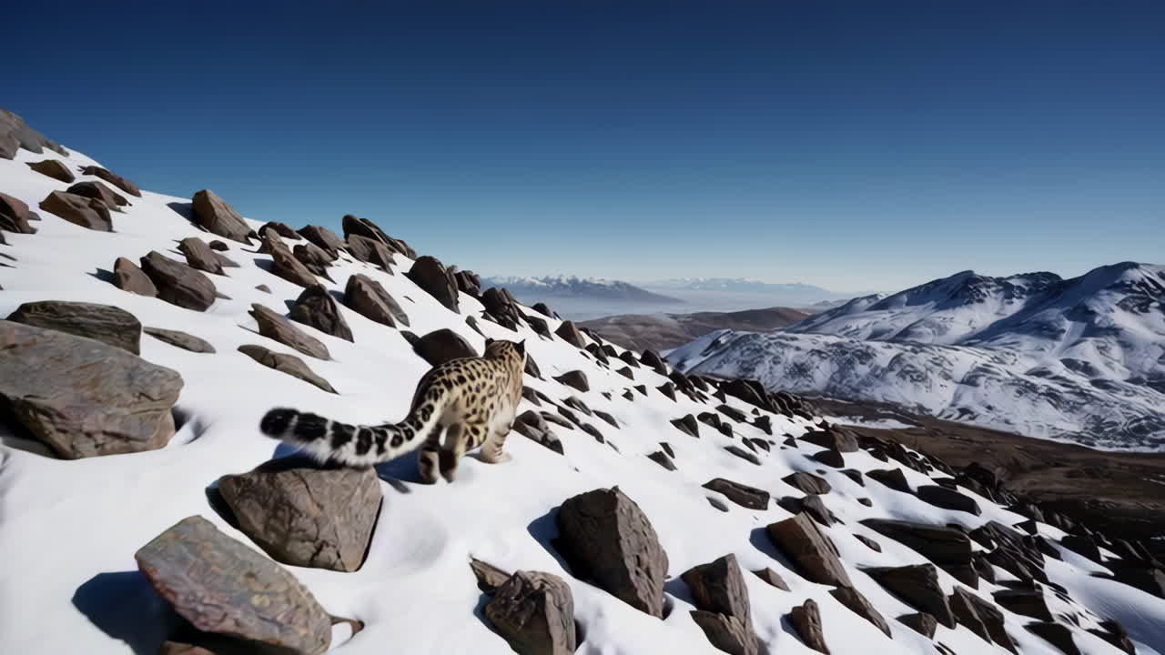 산 에 있는 눈 호랑이