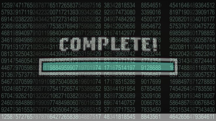 Animation of flashing words over changing numbers