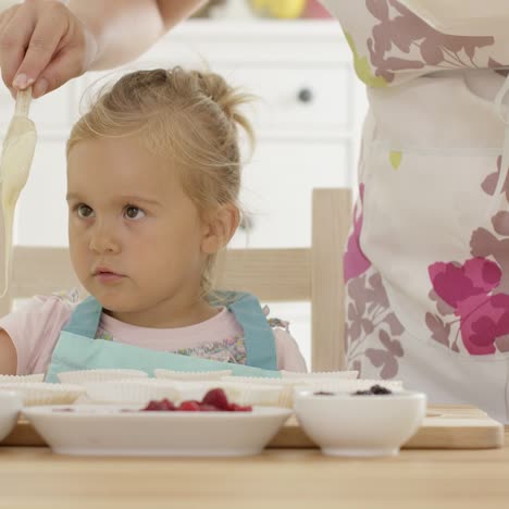 Pouring-muffin-batter-into-holders