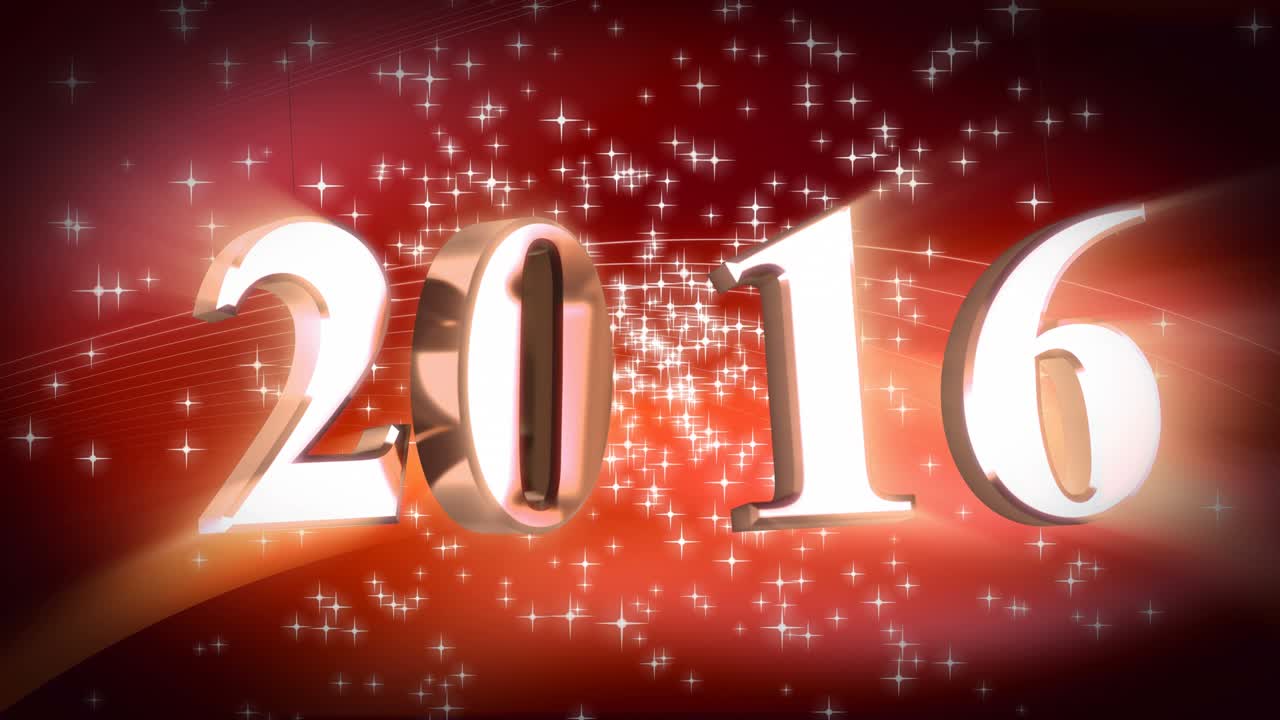 números de año nuevo con brillo