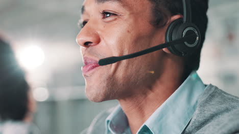 customer support agent with headset