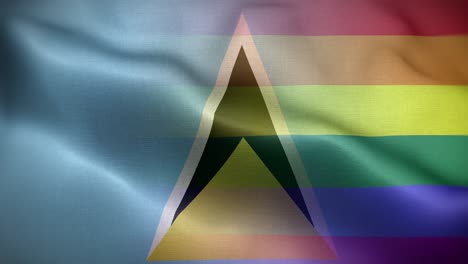 la bandera de santa lucia es un fondo de bucle 4k