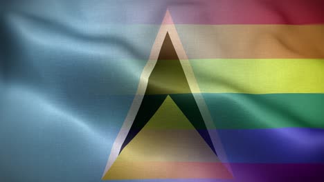 lgbt saint lucia flag loop background 4k