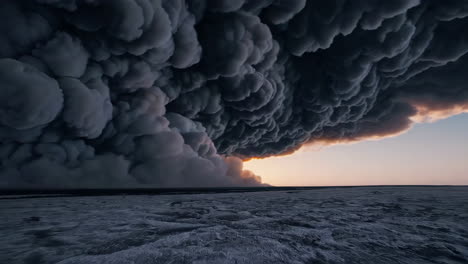 massive wildfire smoke cloud