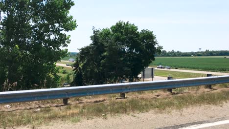 a view of the freeway from the overpass