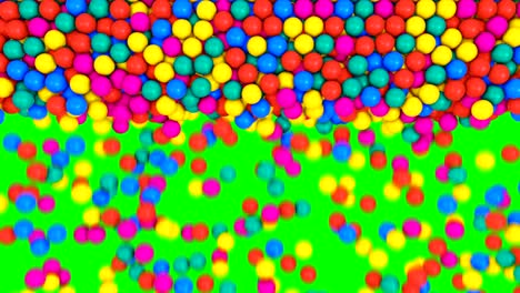 las esferas multicolores llenan la pantalla. las esferos multicolores son una transición abstracta.