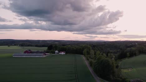 peaceful farm landscape in the oslo region of norway