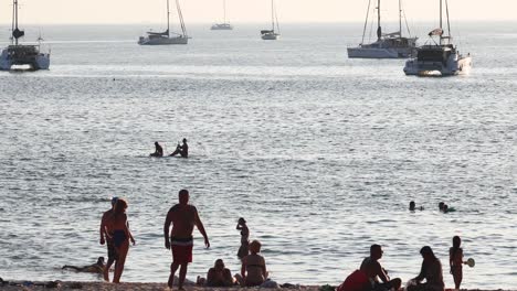 people enjoying a sunny day at the beach