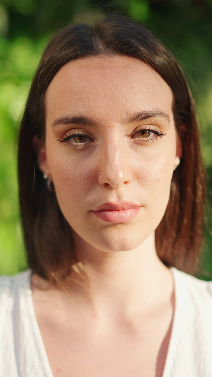 Portraits of a smiling woman