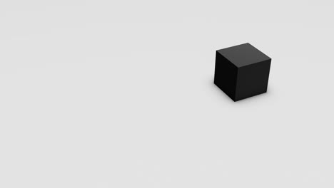 two black cubes transforming. abstract 3d animation.