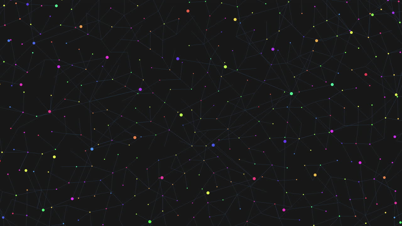 círculos geométricos de colores en un patrón negro sin costuras