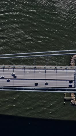 aerial view of the verrazano-narrows bridge
