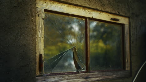 Broken Window on an Old Building