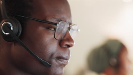 telemarketing black man face