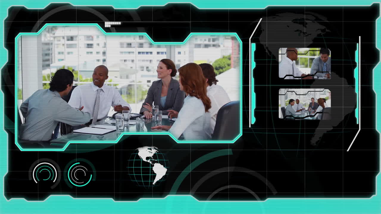 성공적인 비즈니스 상황을 보여주는 인터페이스