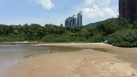 vista aérea de la costa de starfish bay en ma on shan, hong kong