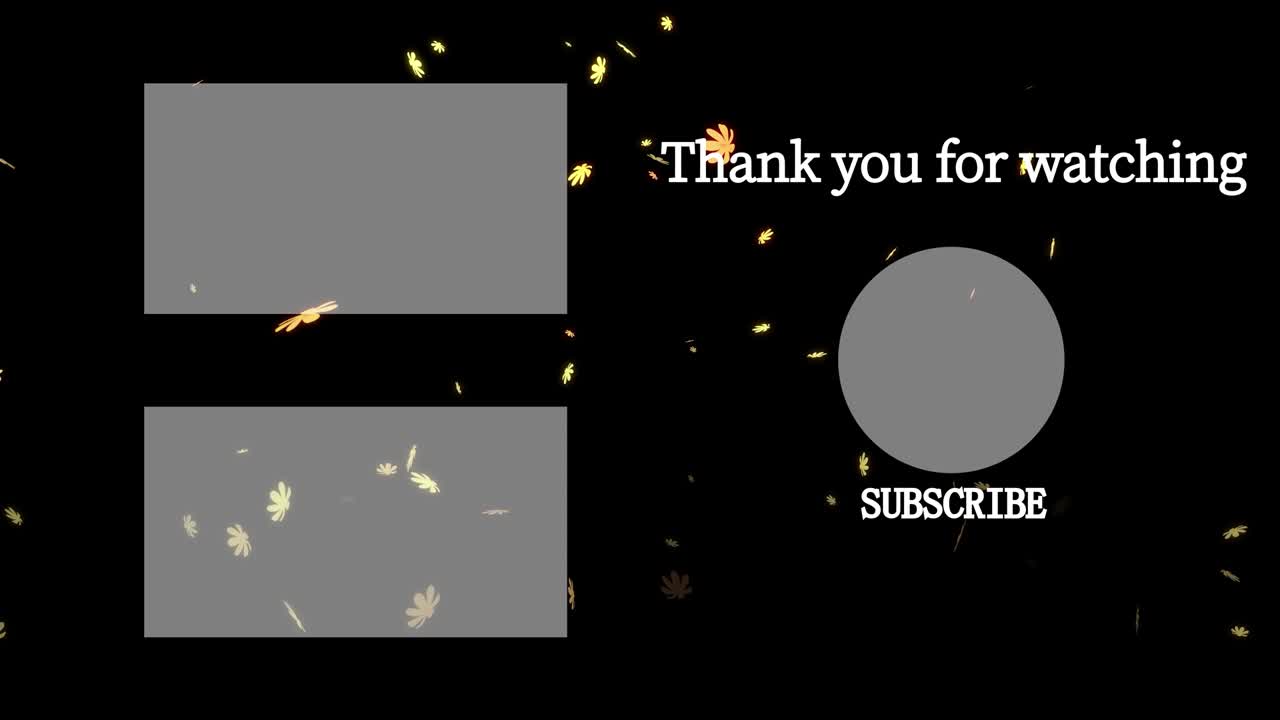 코스모스 꽃 입자 엔드 카드 엔딩 스크린 모션 그래픽