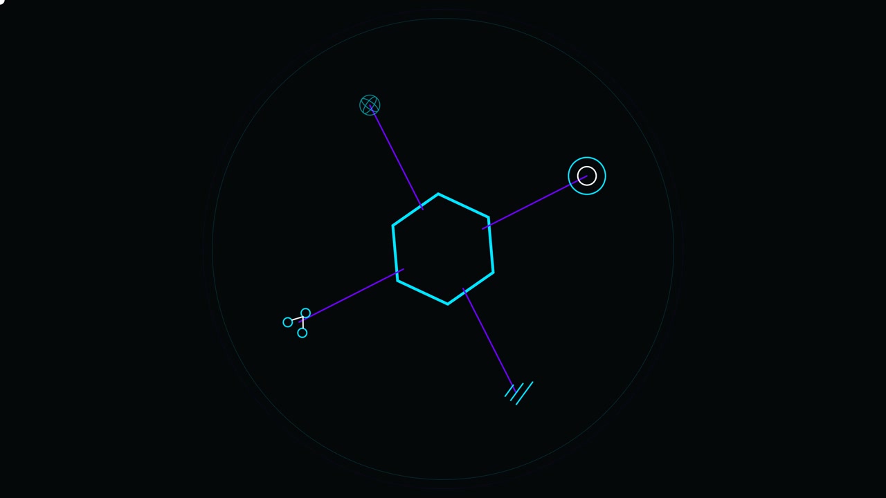 Abstract Digital Hexagon Interface Animation