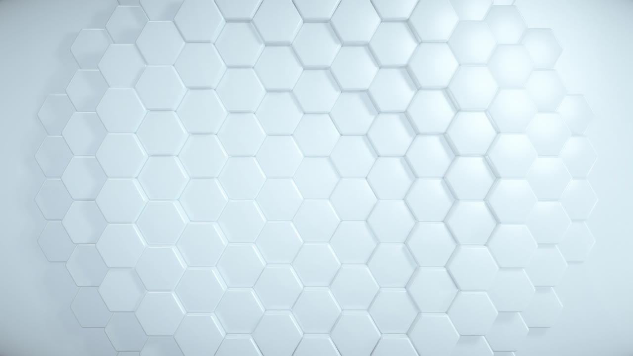 fondo de movimiento geométrico tecnológico abstracto con hexágonos. efecto de cuadrícula de hexágono pulsante. bucle sin costuras