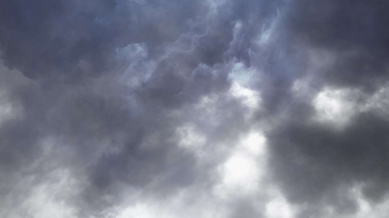 뇌우, 폭풍 구름 4k 벼락과 번개