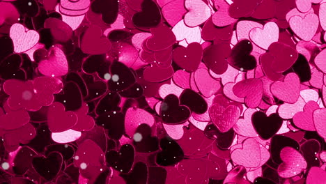 animation of multiple flickering pink hearts