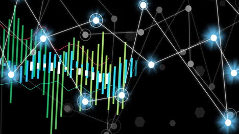 animation of network of connections over diagrams