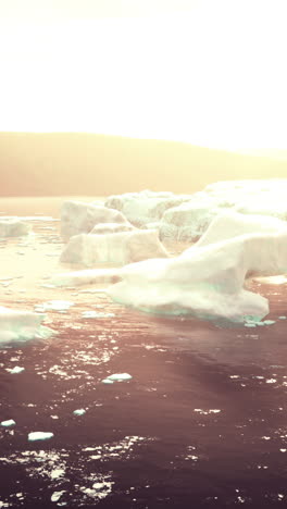 stunning icebergs in the arctic ocean