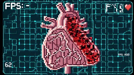 Damaged Heart Pixel Art