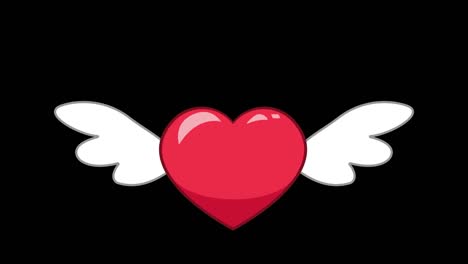 el corazón animado volando.