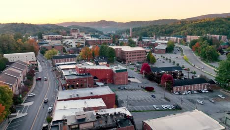 aerial fast push boone nc, north carolina in fall