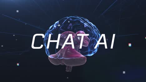 Animación-Del-Procesamiento-De-Datos-Y-Texto-Del-Chat-De-Inteligencia-Artificial-Sobre-El-Cerebro-Humano