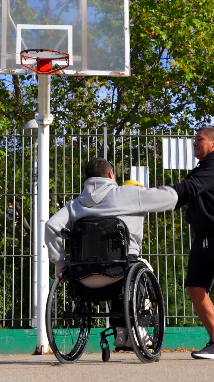 People with Prosthetic Limbs Playing Basketball