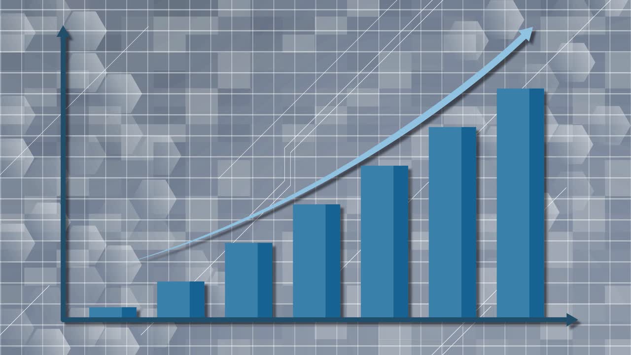 Animated bar chart showing progressive data increase