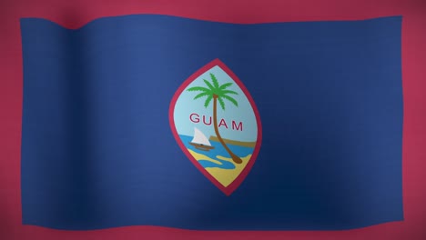 Animation-Der-Wehenden-Nationalflagge-Von-Guam