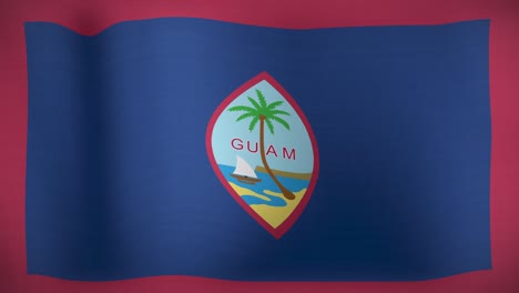 animation of national flag of guam waving